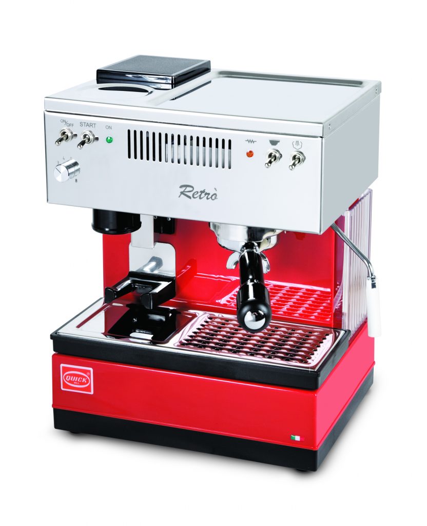Quick Mill 0835 Retro Espresso Machine Red