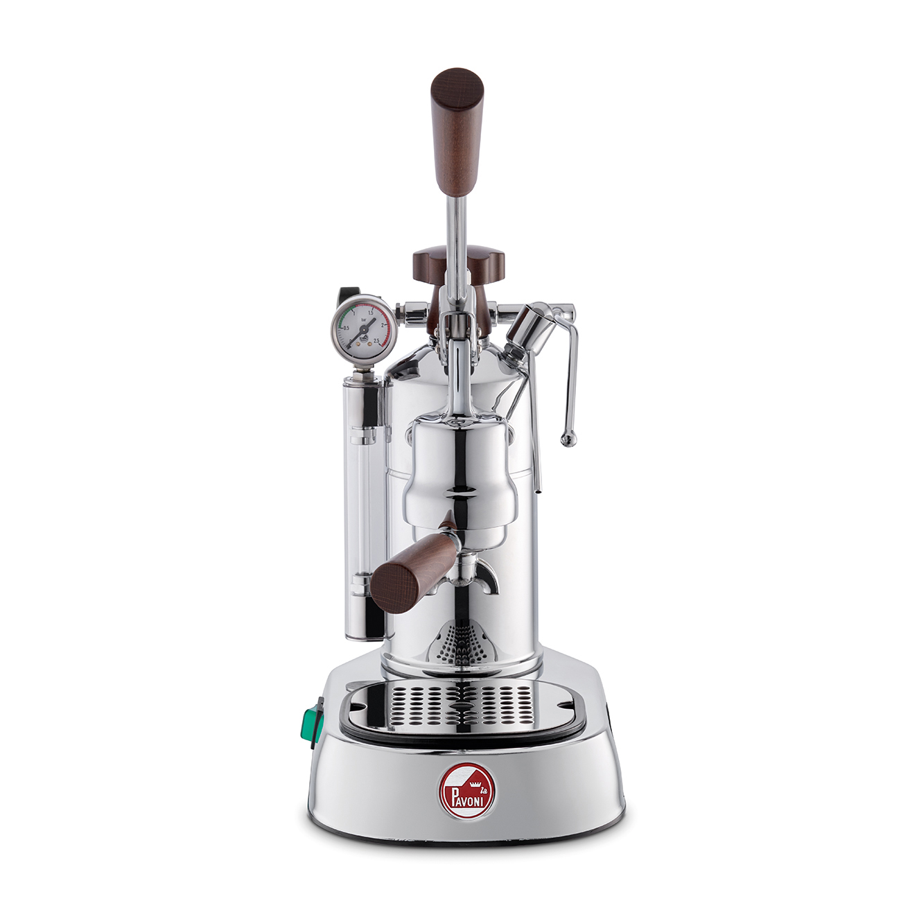 La Pavoni Professional Lusso espresso machine with wooden handles