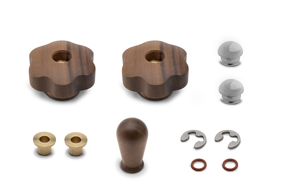 Lelit wood kit walnut handle set