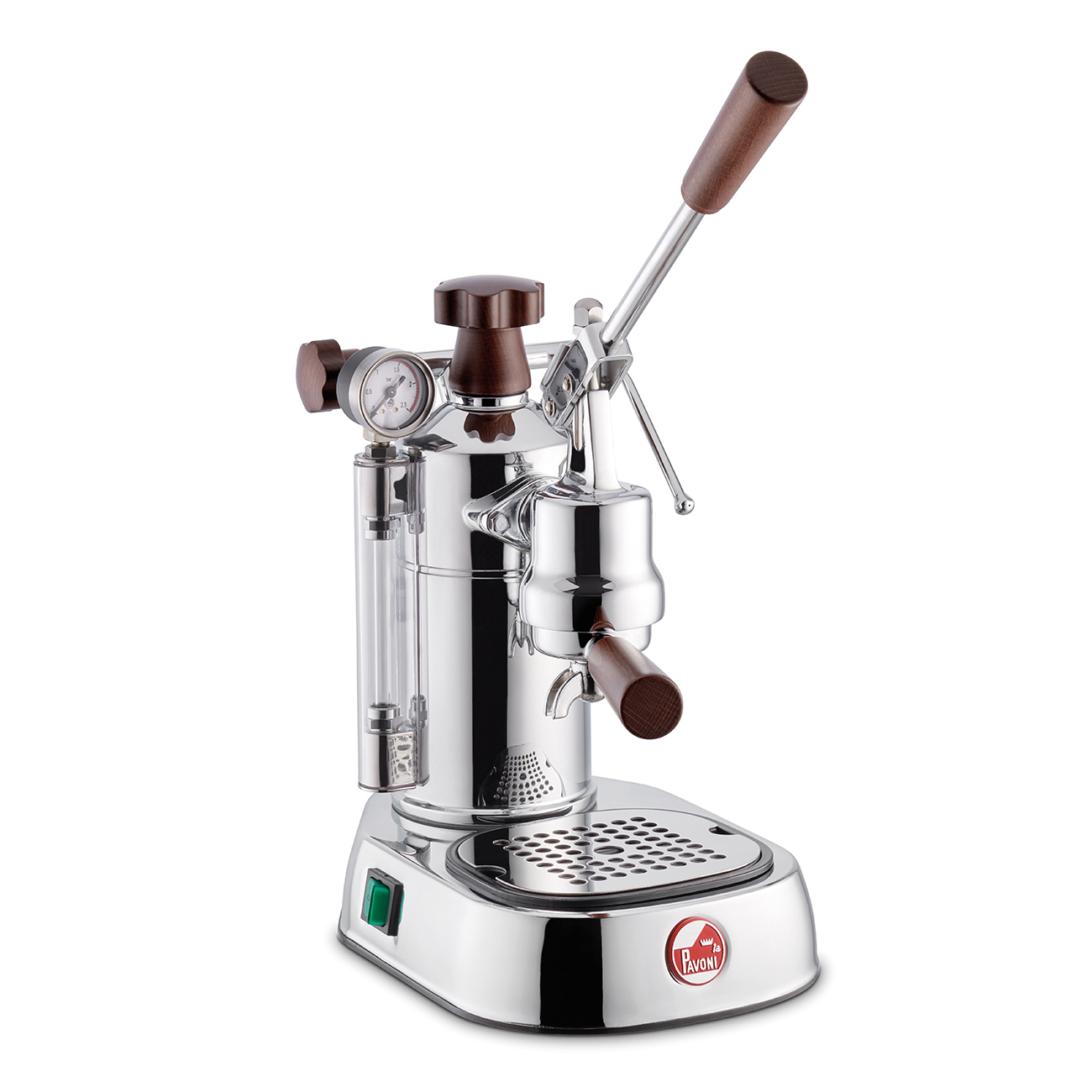 La Pavoni Professional Lusso espresso machine with wooden handles